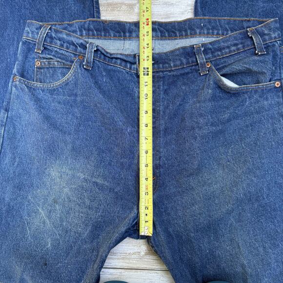 VTG 80s Levi’s 505 Jean 42x32 (Act 39x32) Med Wash Blue Denim Distressed Casual - Picture 6 of 16
